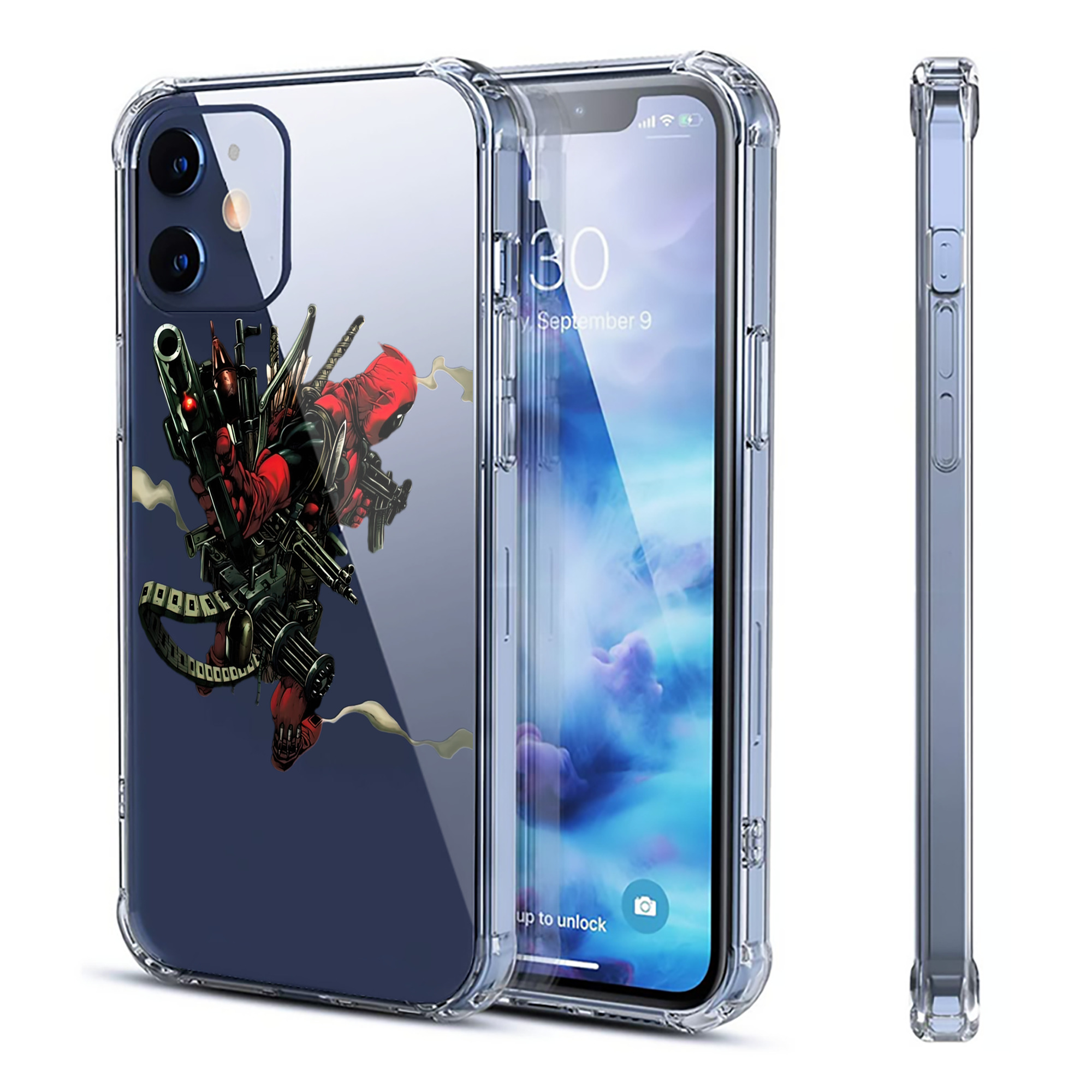 （画像用） Deadpool デッドプール 【iPhone 12シリーズ対応】透明スマホケース（クリアソフトケース）
